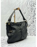 SALVATORE FERRAGAMO HOBO SHOULDER BAG IN BLACK CALFSKIN LEATHER