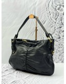 SALVATORE FERRAGAMO HOBO SHOULDER BAG IN BLACK CALFSKIN LEATHER