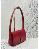 CHRISTIAN DIOR FLAP SHOULDER BAG IN RED PATENT LEATHER