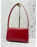 CHRISTIAN DIOR FLAP SHOULDER BAG IN RED PATENT LEATHER