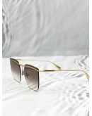 (LIKE NEW) ALEXANDER MCQUEEN SUNGLASSES IN BROWN AND GOLD -FULL SET-