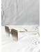 (LIKE NEW) ALEXANDER MCQUEEN SUNGLASSES IN BROWN AND GOLD -FULL SET-