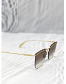 (LIKE NEW) ALEXANDER MCQUEEN SUNGLASSES IN BROWN AND GOLD -FULL SET-