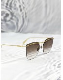 (LIKE NEW) ALEXANDER MCQUEEN SUNGLASSES IN BROWN AND GOLD -FULL SET-