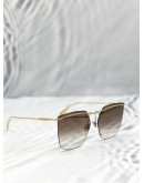 (LIKE NEW) ALEXANDER MCQUEEN SUNGLASSES IN BROWN AND GOLD -FULL SET-