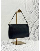 COACH POP POUCH AND SHOULDER BAG IN DARK BLUE AND WHITE GRAINED CALFSKIN LEATHER