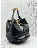 (LIKE NEW) YSL SAINT LAURENT CABRI BUCKET BAG IN BLACK PATENT LEATHER