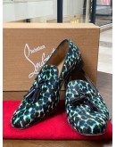 CHRISTIAN LOUBOUTIN LOAFERS SIZE 42.5 IN LEOPARD PRINT PONYHAIR