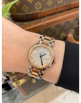 2019 LONGINES PRIMALUNA DIAMOND HALF 18K 750 ROSE GOLD REF L8.112.5.89.6 MOTHER OF PEARL DIAL 30MM QUARTZ WATCH