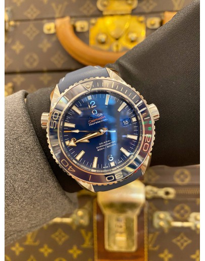 (UNUSED) 2017 OMEGA SEAMASTER PLANET OCEAN TITANIUM 600M CO-AXIAL CHRONOMETER REF 232.92.46.21.03.001 BLUE DIAL 45.5MM AUTOMATIC WATCH -FULL SET-