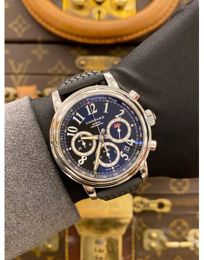 (UNUSED) 2016 CHOPARD MILLE MIGLIA CHRONOGRAPH REF 168511-3063 BLACK DIAL 42MM AUTOMATIC WATCH -FULL SET-