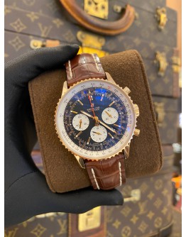 (UNUSED) 2019 BREITLING NAVITIMER 1 B01 CHRONOGRAPH 18K 750 ROSE GOLD REF RB0121211B1P1 BLACK DIAL 43MM AUTOMATIC WATCH -FULL SET-