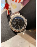 2014 BVLGARI BB38SS BLACK DIAL 38MM AUTOMATIC WATCH -FULL SET-