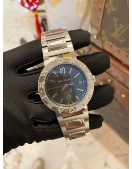 2014 BVLGARI BB38SS BLACK DIAL 38MM AUTOMATIC WATCH -FULL SET-