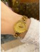 2024 VERSACE GRECA GODDESS GOLD PLATED REF VE7A00323 28MM QUARTZ WATCH 