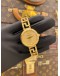 2024 VERSACE GRECA GODDESS GOLD PLATED REF VE7A00323 28MM QUARTZ WATCH 