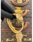 2024 VERSACE GRECA GODDESS GOLD PLATED REF VE7A00323 28MM QUARTZ WATCH 