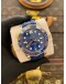 (UNUSED) 2023 OMEGA SEAMASTER DIVER 300M 18K 750 YELLOW GOLD BEZEL REF 210.22.42.20.03.001 BLUE DIAL 42MM AUTOMATIC WATCH -FULL SET-