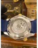 (UNUSED) 2023 OMEGA SEAMASTER DIVER 300M 18K 750 YELLOW GOLD BEZEL REF 210.22.42.20.03.001 BLUE DIAL 42MM AUTOMATIC WATCH -FULL SET-