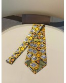 CHRISTIAN LACROIX FLORAL LATTICE SILK TIE