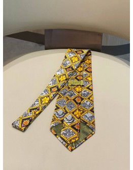 CHRISTIAN LACROIX FLORAL LATTICE SILK TIE