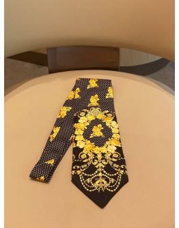 GIANNA VERSACE COUTURE SILK TIE BAROQUE PRINT