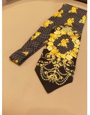 GIANNA VERSACE COUTURE SILK TIE BAROQUE PRINT
