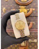 (LIKE NEW) 2024 LONGINES FLAGSHIP HALF 18K 750 YELLOW GOLD REF L4.274.3.37.7 GOLD DIAMOND DIAL 26MM AUTOMATIC WATCH -FULL SET-