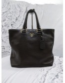 PRADA VITELLO PHENIX TOTE NERO SHOULDER BAG 