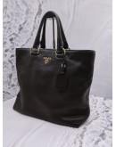 PRADA VITELLO PHENIX TOTE NERO SHOULDER BAG 