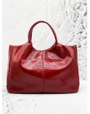 TOD'S PATENT LEATHER TOTE BAG 