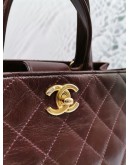 CHANEL VINTAGE CC CALFSKIN LEATHER FLAP SHOULDER BAG