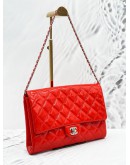CHANEL PATENT LEATHER FLAP BAG 