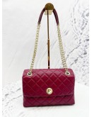 KATE SPADE QUILTED CALFSKIN LEATHER CHAIN SHOULDER BAG