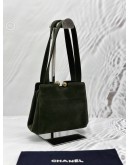 CHANEL TOTE BAG IN DARK GREEN SUEDE LEATHER