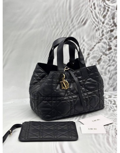 CHRISTIAN DIOR TOUJOURS BAG IN BLACK MACROCANNAGE CALFSKIN LEATHER