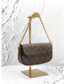 LOUIS VUITTON IVY WALLET ON CHAIN IN BROWN MONOGRAM CANVAS