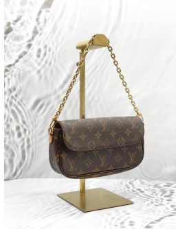 LOUIS VUITTON IVY WALLET ON CHAIN IN BROWN MONOGRAM CANVAS