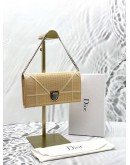 CHRISTIAN DIOR DIORAMA WALLET ON CHAIN IN BEIGE PATENT LEATHER -FULL SET-