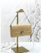 CHRISTIAN DIOR DIORAMA WALLET ON CHAIN IN BEIGE PATENT LEATHER -FULL SET-