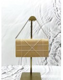 CHRISTIAN DIOR DIORAMA WALLET ON CHAIN IN BEIGE PATENT LEATHER -FULL SET-