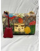 GUCCI TIAN PADLOCK SHOULDER BAG IN MULTICOLOR GG SUPREME CANVAS