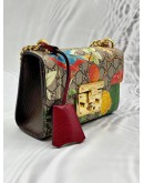 GUCCI TIAN PADLOCK SHOULDER BAG IN MULTICOLOR GG SUPREME CANVAS