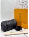 LOUIS VUITTON CITY KEEPALL 25 IN BLACK MONOGRAM SHADOW CALF LEATHER -FULL SET-