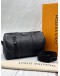 LOUIS VUITTON CITY KEEPALL 25 IN BLACK MONOGRAM SHADOW CALF LEATHER -FULL SET-