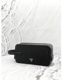 TUMI TURIN STEPHANO CLUTCH IN BLACK LEATHER 