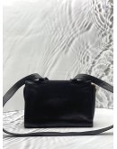 GIANNI VERSACE MEDUSA STUDDED SHOULDER BAG IN BLACK LEATHER