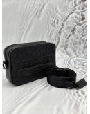COACH CHARTER CROSSBODY BAG IN BLACK CC SIGNATURE EMBOSSED LEATHER