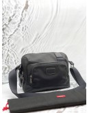 TUMI ALPHA BRAVO HESTER CROSSBODY IN BLACK NYLON WITH LEATHER