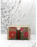 GUCCI OPHIDIA FLORA SMALL CHAIN BAG IN MULTICOLOR GG SUPREME CANVAS WITH LEATHER